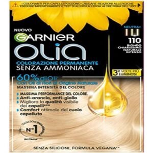 Garnier Olia Haarfarbe, ohne Ammoniak, deckt 100% weißes Haar ab, vegane Formel, sehr helles Naturblond, intensiv