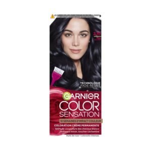 Garnier Color Sensation Coloration - Schwarz Blau 2.10 - permanente Creme-Färbung - für alle Haartypen - Farbe bis zu 10 Wochen & deckt weißes Haar 100% ab