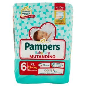 PAMPERS PANNOLINI BABY DRY MUTANDINO 6 EXTRALARGE 14 PZ 15+ KG