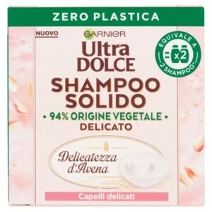 Garnier Ultra süßes Shampoo mit Haferzart, für empfindliche Haut und empfindliches Haar, mit 100% umweltfreundlicher Kunststoffverpackung, 60 g, 250 ml