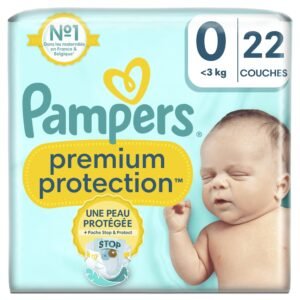 Pampers Premium Protection Größe 0, Windeln x 22, 3 kg, doppelter Schutz für die Haut und gegen Auslaufen