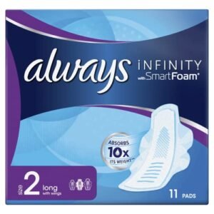 Always Infinity FlexProtect Einlagen lang (Große 2) Flügel, geruchlos, 6X 11 Damenbinden, bis zu Null Gefühl, bis zu Null Auslaufen, dünner und flexibler Schutz, immer weichste Deckschicht
