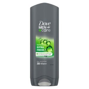 Dove, Dove Men+Care Duschgel für Herren, 3-in-1, feuchtigkeitsspendend, für Körper, Gesicht und Haare, mit MicroMoisture-Technologie, spendet 24 Stunden Feuchtigkeit, 250 ml