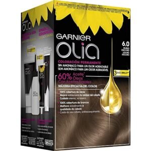 Garnier Olia Coloración Permanente Sin Amoniaco Para Un Olor Agradable Con Aceites Florales De Origen Natural - Rubio Oscuro 6.0