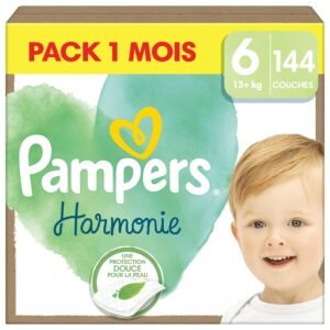 Pampers Harmonie Windeln Große 6, 144 Windeln, 13kg+, sanfter Hautschutz mit 100Prozent Pampers Schutz