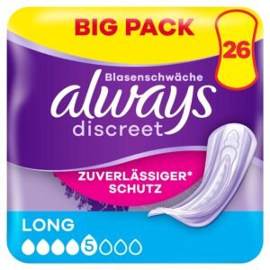 Always Discreet Inkontinenzeinlagen Für Frauen Long 26 Stück Rundumschutz Unglaubliche Diskretion