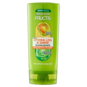 Garnier Fructis Haarspülung für krauses, glänzendes Haar, mit Arganöl und pflanzlichem Keratin, Hydra Liss & Shine, 200 ml