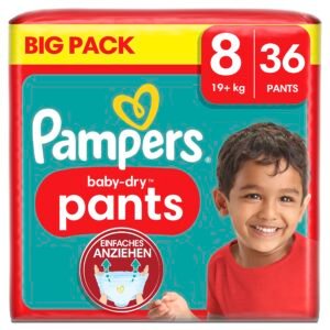 Pampers Nappies Pants Size 8 (19+ kg) Baby Dry, 36 Nappies (Alte Version)