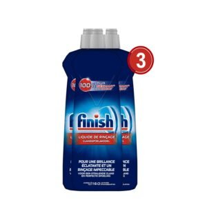 Finish 5 x Power Klarspüler, flüssig, sorgt für trockenes und glänzendes Geschirr, 3 x 800 ml