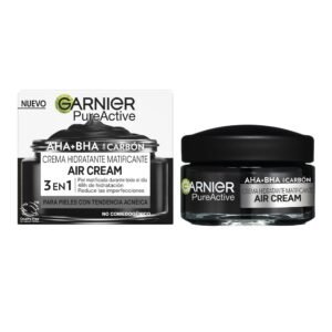 Garnier PureActive AHA+BHA Mattierende Feuchtigkeitscreme mit Kohle, 50 ml