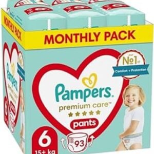 Pampers Pants Windeln Größe 6 (15+ kg), Premium Care, 93 Stück, Bester Schutz & Komfort Pampers in Einfach anzubringenden Windeln