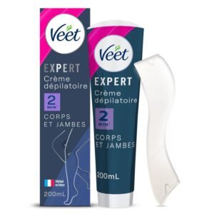 VEET Expert - Enthaarungscreme für hartnäckige Haare - Körper & Beine - Wirkt in 2 Minuten - 200 ml