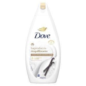 Dove Balancierendes Duschgel, dermo-natürliche Feuchtigkeitspflege, Sheabutter und Vanille, 1/4 Feuchtigkeitscreme, dermatologisch getestet, Schaumbad für Damen und Herren, 100% recycelte Flasche*
