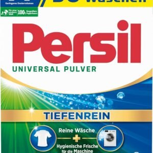 Persil Universal Pulver Tiefenrein Waschmittel (90 Waschladungen), Vollwaschmittel für reine Wäsche und hygienische Frische für die Maschine, effektiv von 20 °C bis 95 °C