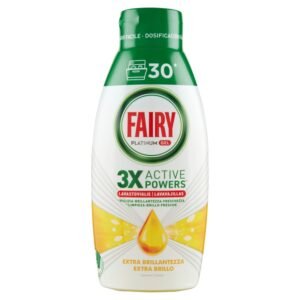 Fairy Platinum Geschirrspüler, Glanz, Zitronenduft, 30 Waschgängen, schnelle Lösung und Reinigung