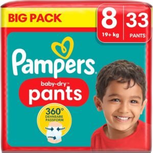 Pampers Baby-Dry Pants Große 8, 33 Windeln, 19kg+