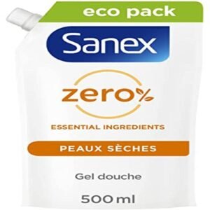 SANEX - Duschgel Null% nährend - alle Hauttypen - Eco-Nachfüll-Duschgel - 500 ml