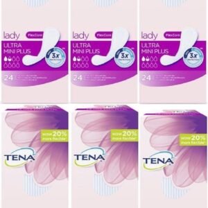 TENA Lady Ultra Mini Plus Fresh Odour Control Bladder Weakness Liners - 24 Liners (Multi Pack 6 x 24) by Tena