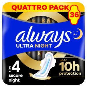 Always - Secure Night Damenbinde mit Flügeln - 36 Stücke