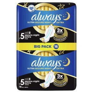 Always - Secure Night Damenbinde Extra Protect mit Flügeln - 16 Stücke
