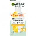 Garnier - 2-in-1-Creme-Serum - Feuchtigkeit & Glanz - angereichert mit Vitamin C - Für dunkle & müde Haut - 50 ml