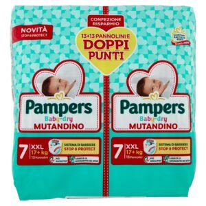Pampers Baby Dry Höschen XXL, Doppelpack DWCT, Größe 7 (17+ kg), 28 Windeln