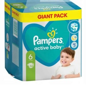 Pampers Active Baby Große 6, Windeln, bis zu 12 Stunden Leckschutz, 13kg-18kg