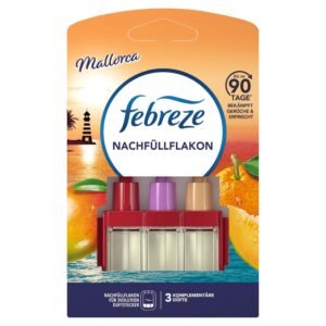 Febreze 3Volution Lufterfrischer-Starterset Mit Cleverer Programmierung Mallorca 20ml, 3 Sich Abwechselnde Düfte Bekämpfen Gerüche