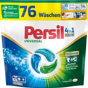 Persil Universal 4in1 DISCS 76 Waschladungen, Universal Waschmittel mit Tiefenrein Technologie, Vollwaschmittel für reine Wäsche und hygienische Frische für die Maschine