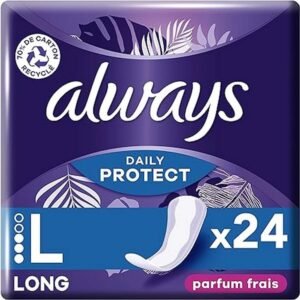 Always Daily Protect Slipeinlagen, lang, 24 Einheiten, mit einem frischen Duft, komfortabel, mit absorbierendem Kern