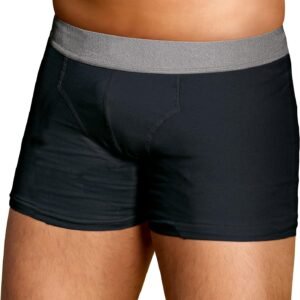 TENA Waschbare Schutzhose für Herren, weiche, bequeme und sichere Boxershorts zum Tropfen, unsichtbarer Schutz, klassischer Schnitt, leichte Absorption, 1 Stück, Schwarz, Größe L