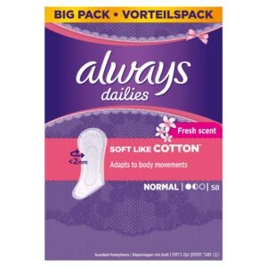 Always Twist & Flex Normal flexible Slipeinlagen mit Frischeduft, Normal mit Frischeduft, (8 x 58 Stück)