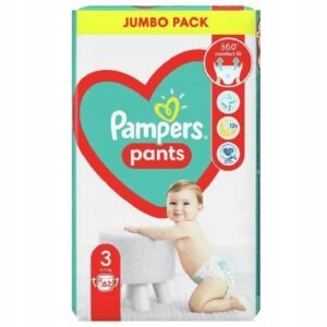 Pampers Pants Windeln Große 3 (6-11kg), 62 Stück, Schutz & Komfort Pampers in Einfach anzubringenden Windeln