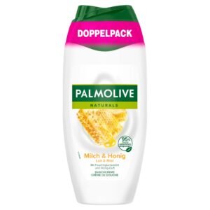 Palmolive Duschgel Naturals Honig & Milch 2x250 ml - Cremedusche mit Extrakten von Honig & Milch