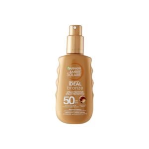 Garnier Sonnenmilch-Spray LSF 50+, verbesserte und intensive Bräunung, gegen Hautalterung, wasserfest, mit Vita-Melanin-Komplex, Ambre Solaire, Ideal Bronze, 150 ml