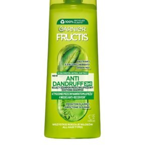 Garnier Fructis Anti-Schuppenhempoo 2 in 1 für normales Haar, pflegt, pflegt und stärkt, 400 ml