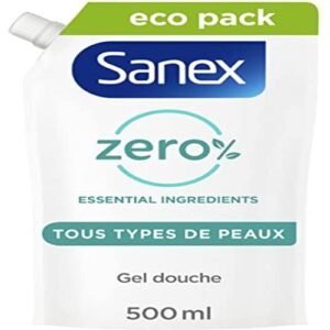 SANEX - Feuchtigkeitsspendendes Duschgel Null% - alle Hauttypen - Eco-Nachfüllpack Duschgel - 500 ml