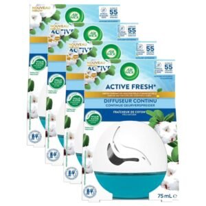 Air Wick Continus Active Fresh Cotton Diffusor, 75 ml, 4 Stück