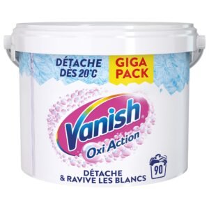 Vanish Oxi Action Weißer Booster - Fleckenentferner für Textilien & Weißheitsauffrischer - Wirksames Pulver ab 20 °C - 2,7 kg Topf
