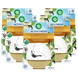 AIRWICK 5 Stück Continu Active Fresh Duftspender Vanille Flasche mit 75 ml