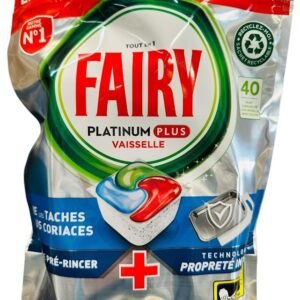 Fairy Platinum Plus Spülmaschinentabs, All In One, Technologie Intense Sauberkeit, 40 x
