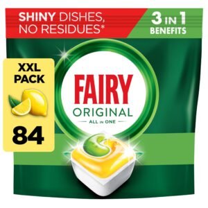 Fairy Original All in One 84 Spülmaschinentabs Zitrone - Effektiv auch bei eingetrocknetem Fett