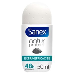 SANEX - Deodorant mit Kugel Natur Protect Extra Efficience - Deodorant für Damen und Herren mit Alaunstein - Wirksamkeit 48 Stunden - ohne Alkohol, ohne Farbstoffe - 50 ml