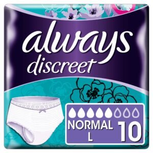 Always Discreet Windelhosen Normal L für Blasenschwäche und Inkontinenz x10